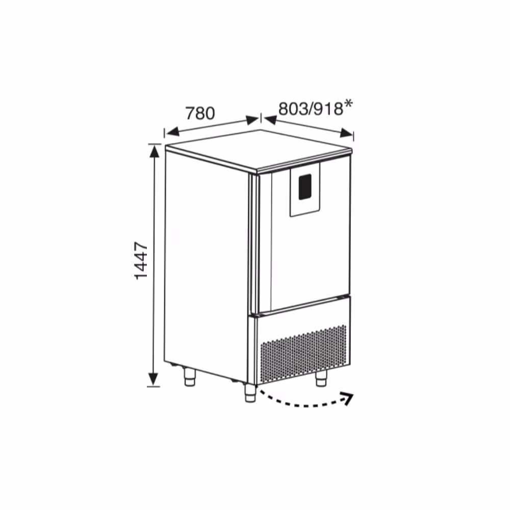 Everlasting PROFESSIONAL Blast Chiller 50kg / Freezer 39kg Upright Single Door 10 Tray