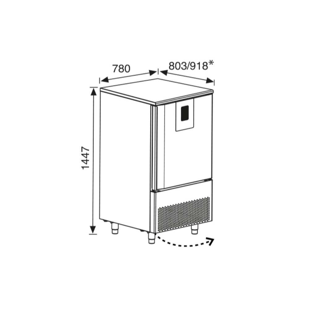 Everlasting PROFESSIONAL Blast Chiller / Freezer Upright Single Door 10 Tray