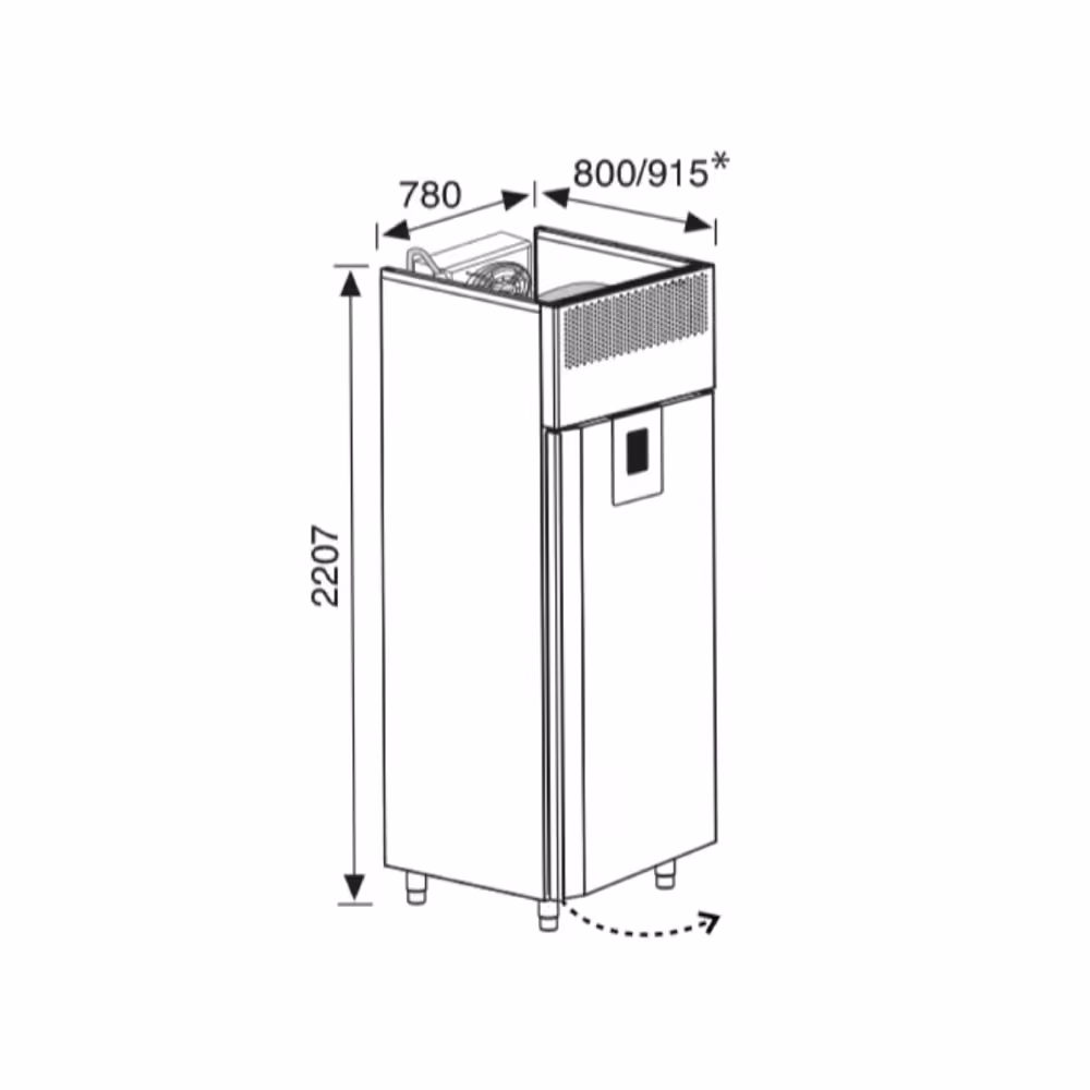 Everlasting PROFESSIONAL Blast Chiller 82kg / Freezer 65kg Upright Single Door 20 Tray