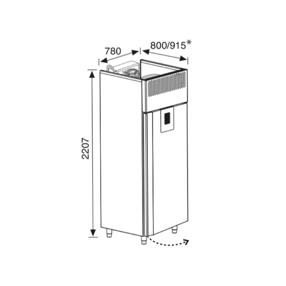 Everlasting PROFESSIONAL Blast Chiller / Freezer Upright Single Door 20 Tray