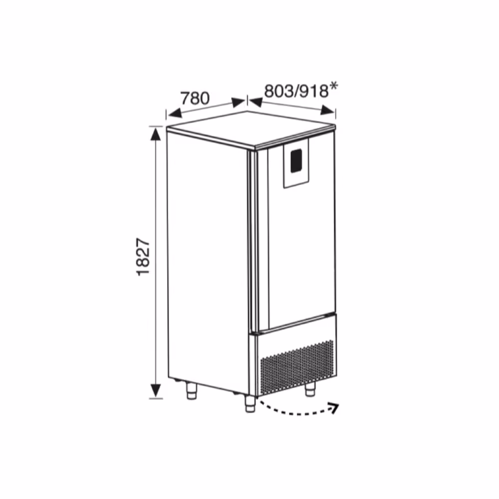 Everlasting PROFESSIONAL Blast Chiller 67kg / Freezer 55kg Upright Single Door 15 Tray