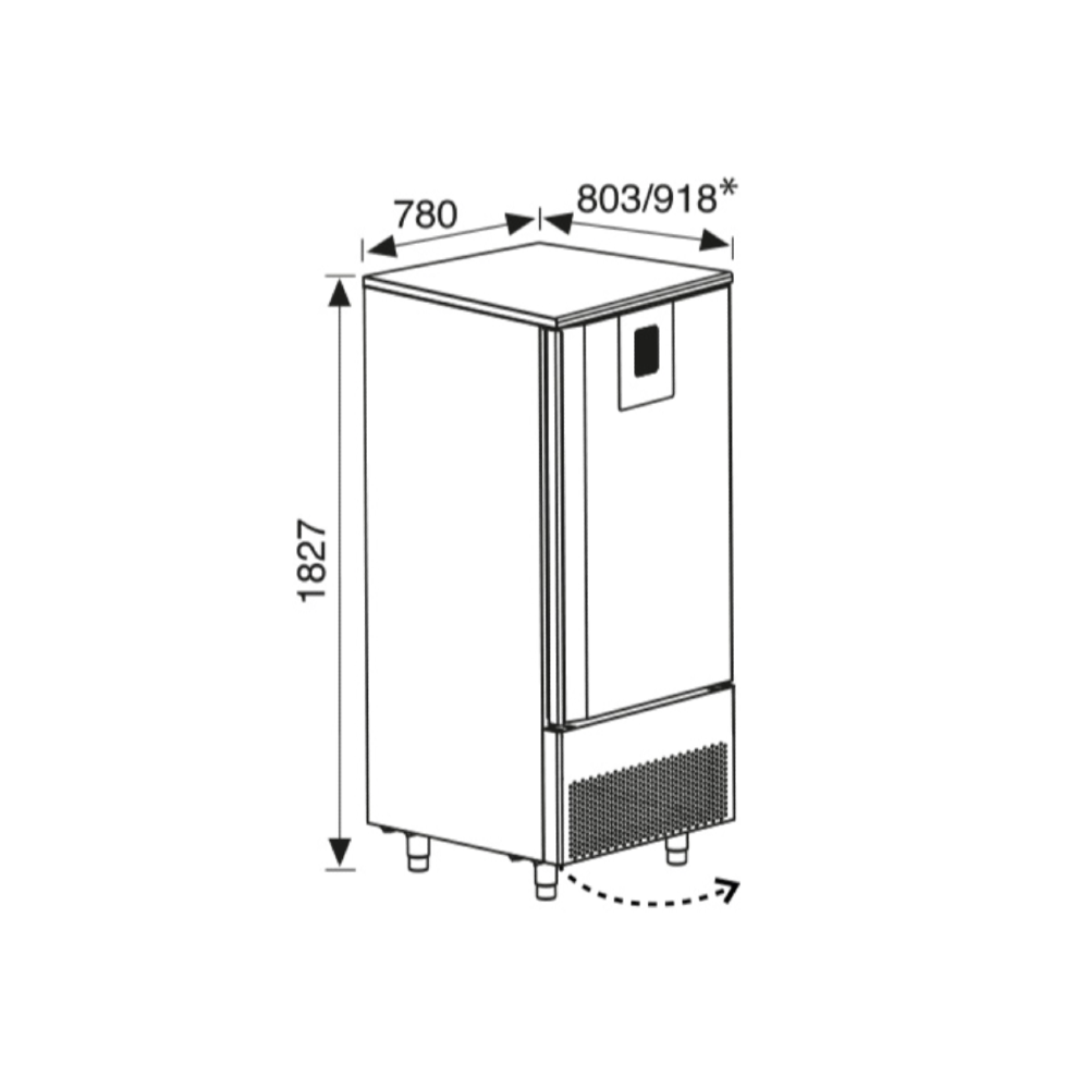 Everlasting PROFESSIONAL Blast Chiller / Freezer Upright Single Door 15 Tray