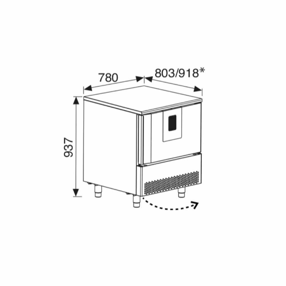 Everlasting PROFESSIONAL MULTI Blast Chiller 27kg / Freezer 20kg Upright Single Door 05 Tray
