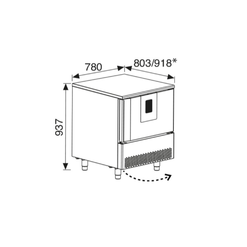 Everlasting PROFESSIONAL MULTI Blast Chiller / Freezer Upright Single Door 05 Tray