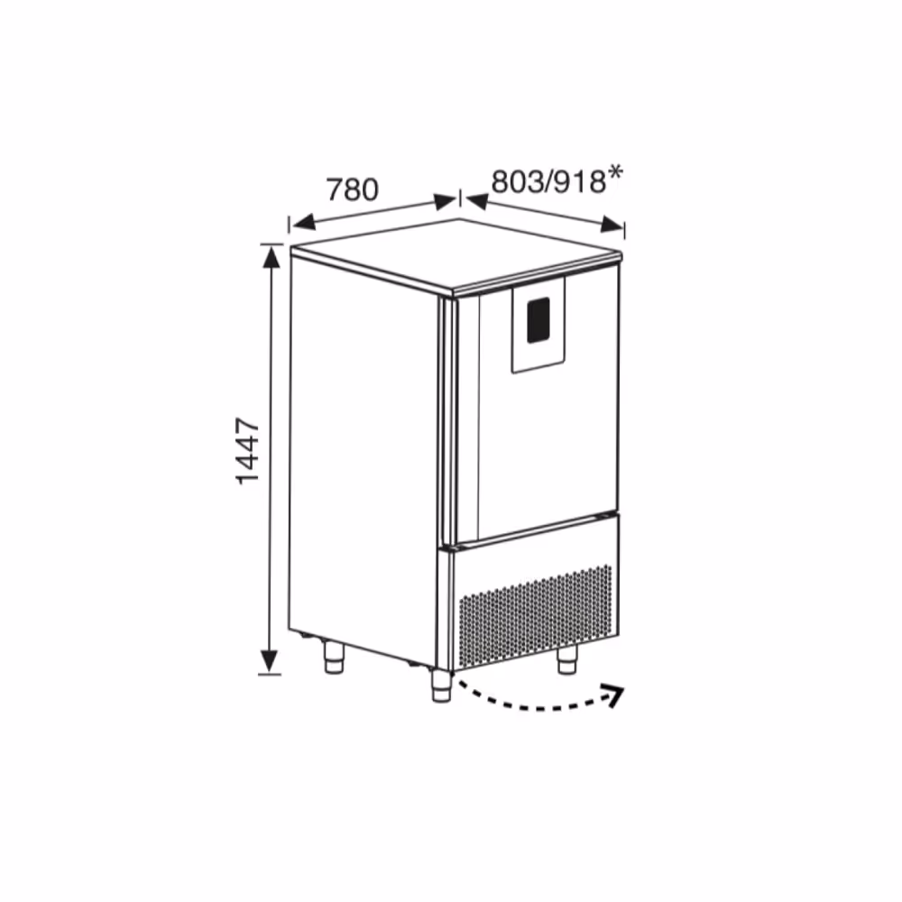 Everlasting PROFESSIONAL MULTI Blast Chiller 50kg / Freezer 39kg Upright Single Door 10 Tray