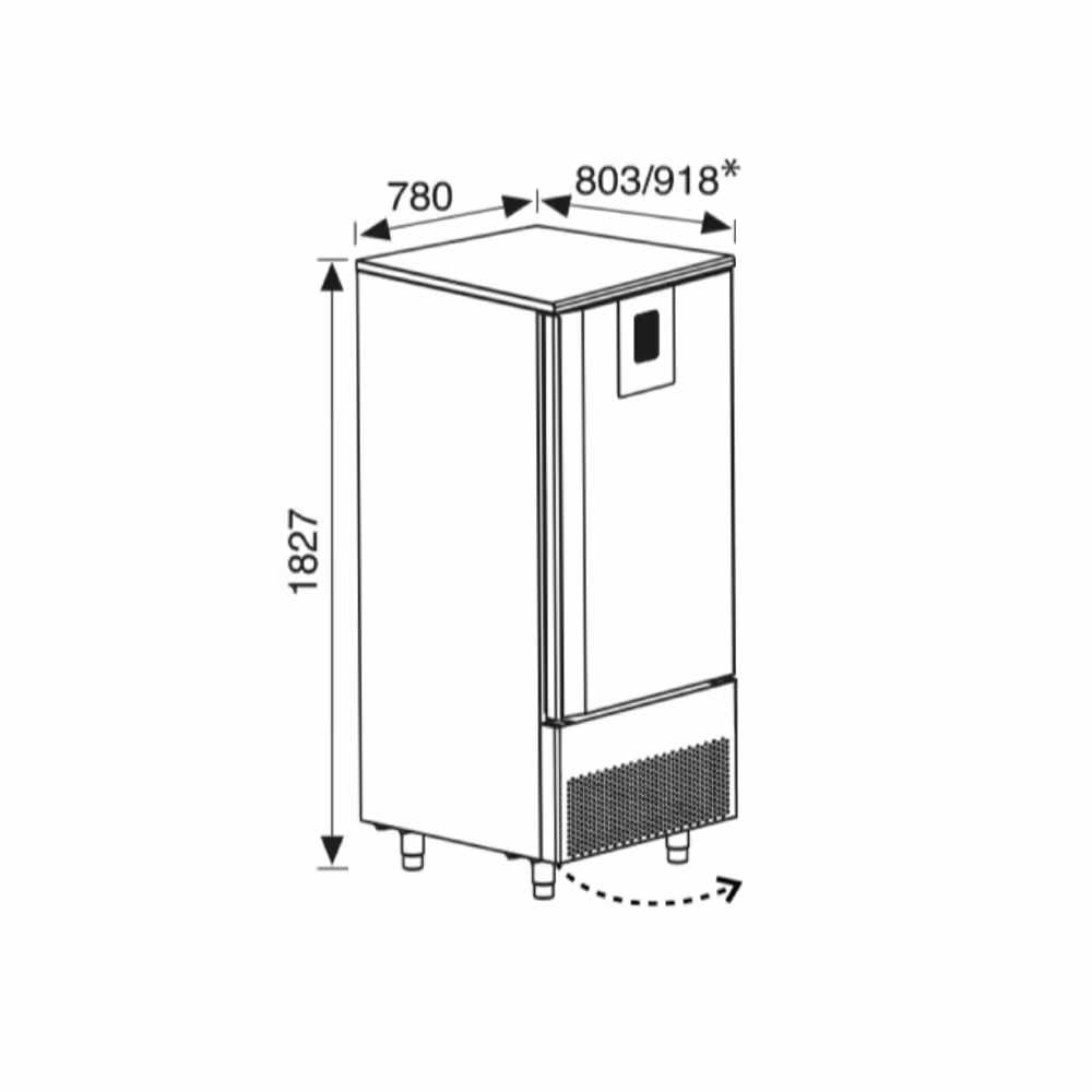 Everlasting PROFESSIONAL MULTI Blast Chiller 67kg / Freezer 55kg Upright Single Door 15 Tray
