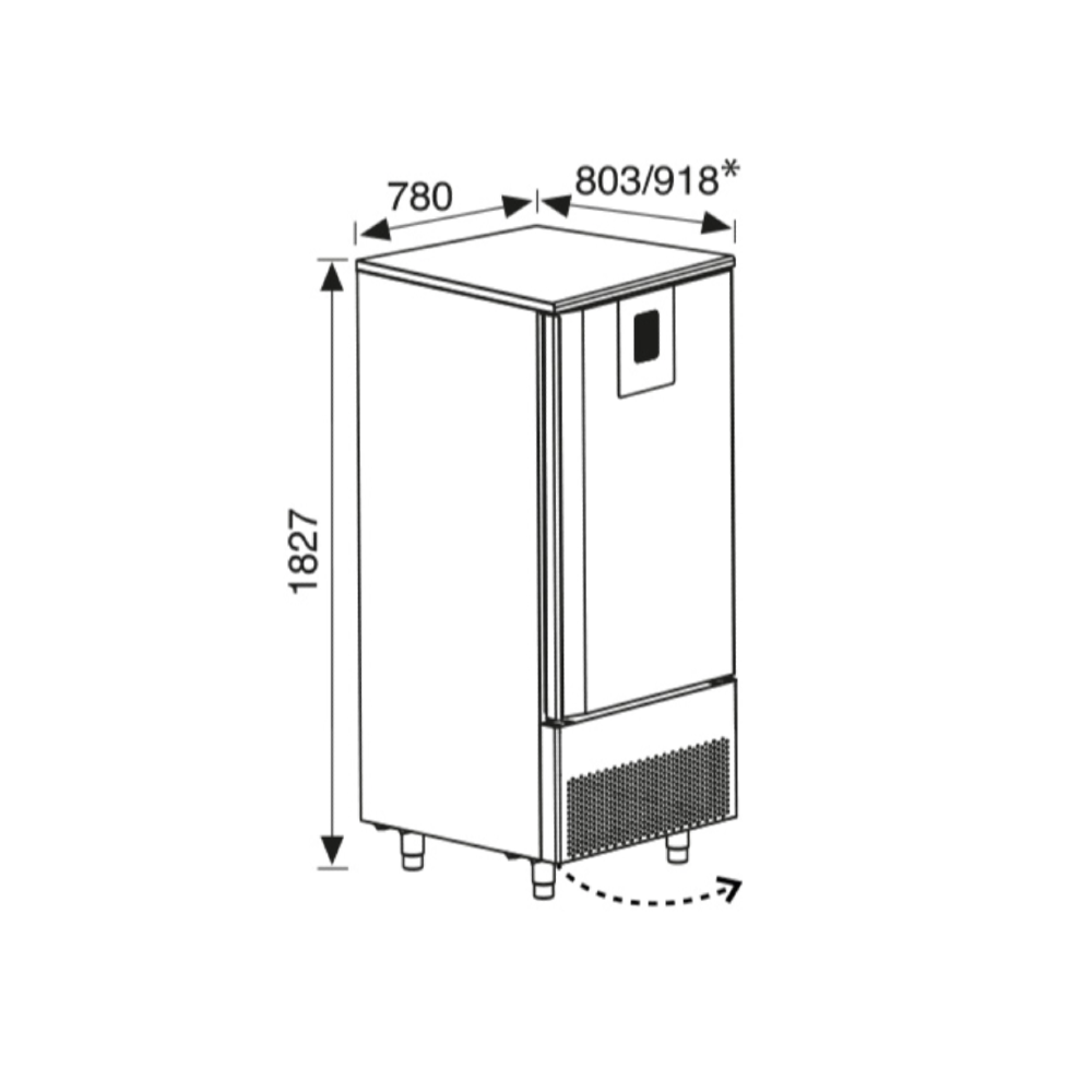 Everlasting PROFESSIONAL MULTI Blast Chiller / Freezer Upright Single Door 15 Tray