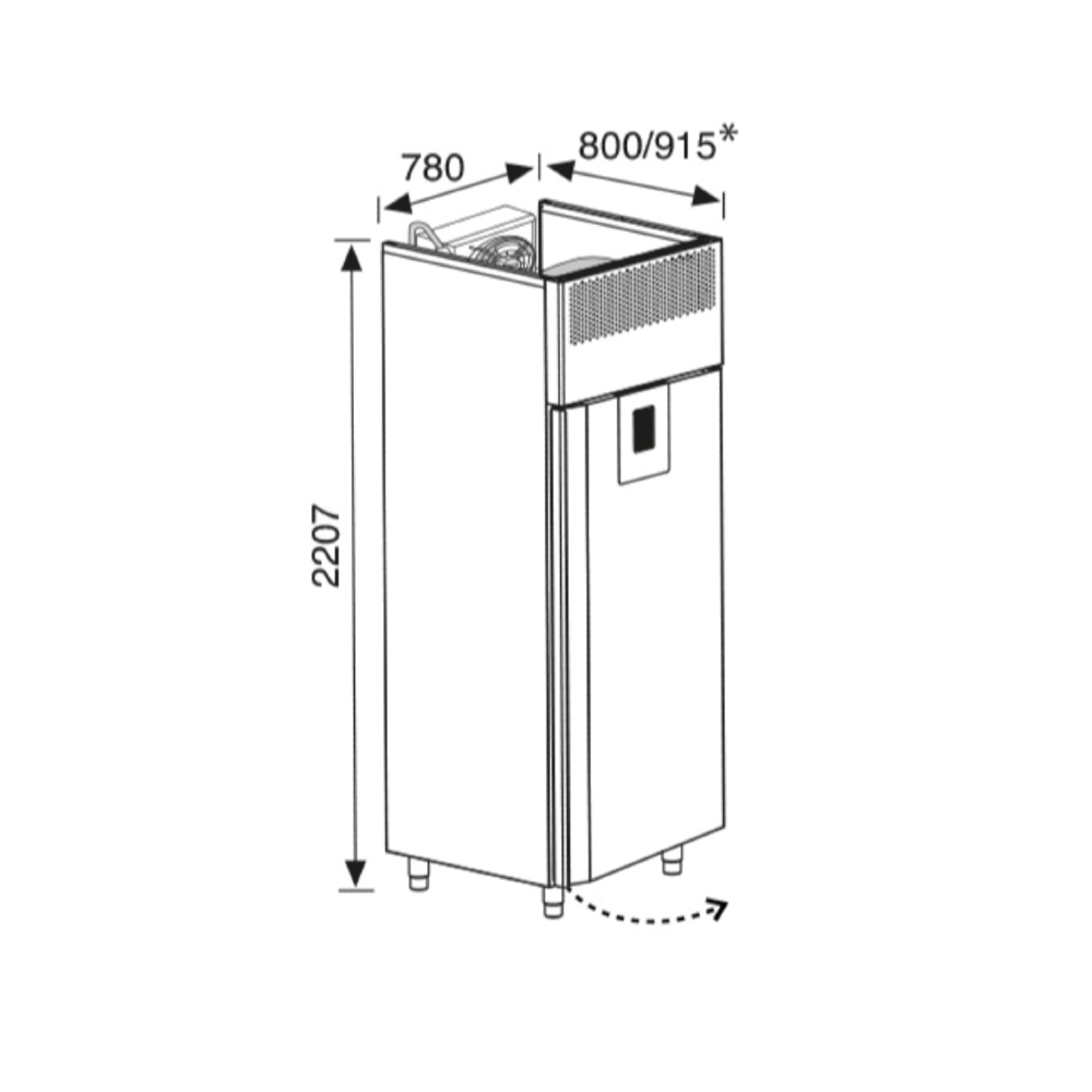 Everlasting PROFESSIONAL MULTI Blast Chiller / Freezer Upright Single Door 20 Tray