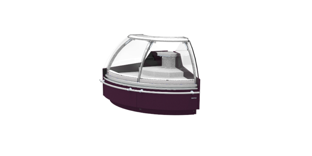 Infrico Vex Experience Serve Over Counter Liftable Front Straight Glass Corner Units Plug In