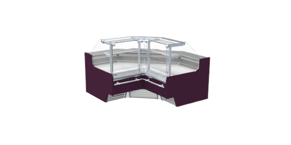 Infrico Barcelona VBC Serve Over Counter Straight Glass Corner Units Plug in Remote Condenser