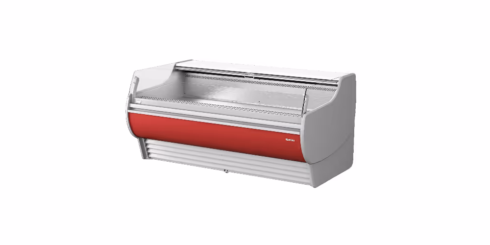 Infrico Barcelona VBC SELF SERVICE Serve Over Counter Curved Glass Ventilated Evaporator Remote Condenser Evaporator