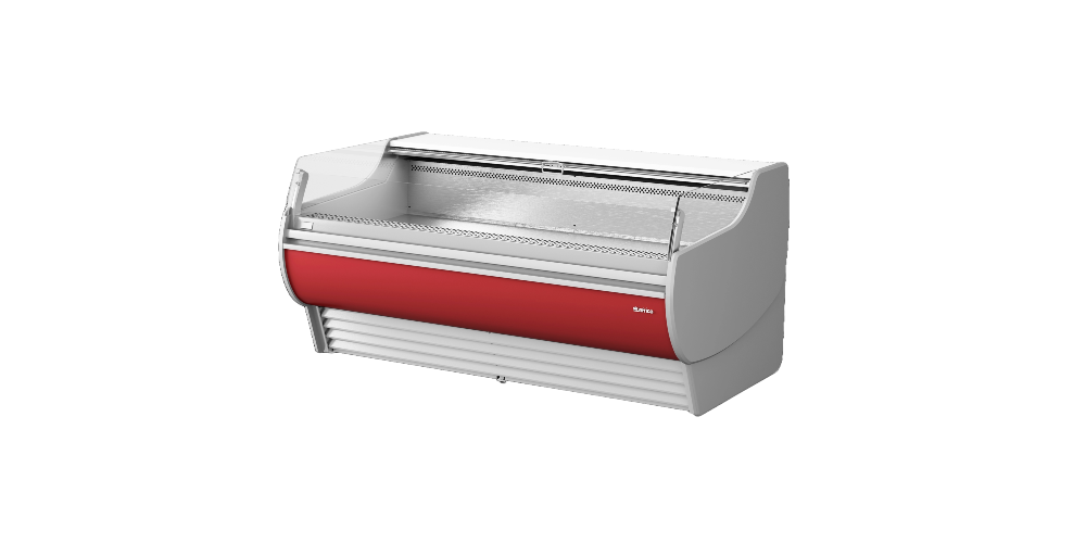 Infrico Barcelona VBC SELF SERVICE Serve Over Counter Curved Glass Ventilated Evaporator Remote Condenser Evaporator