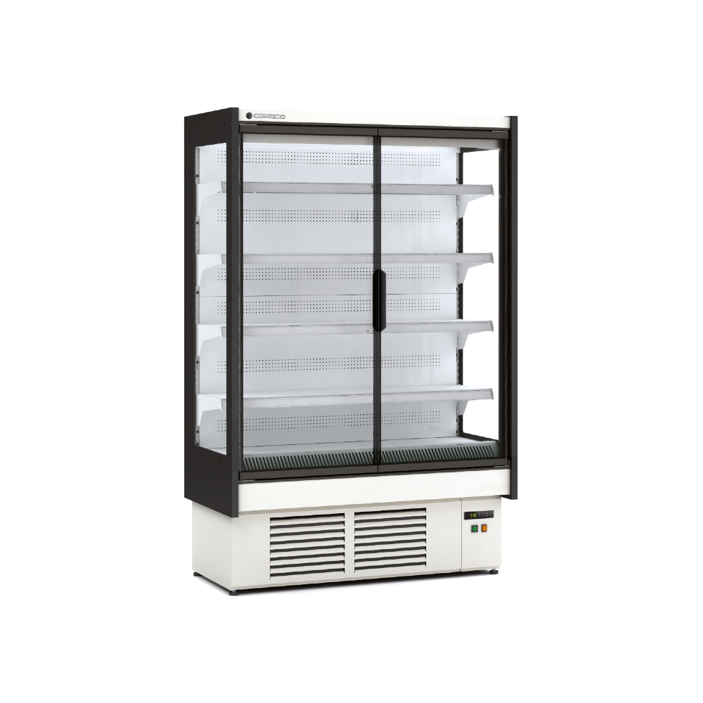 Coreco CHDG1-M1 Refrigerated High Efficiency Multideck Display Self Service with Glass Doors