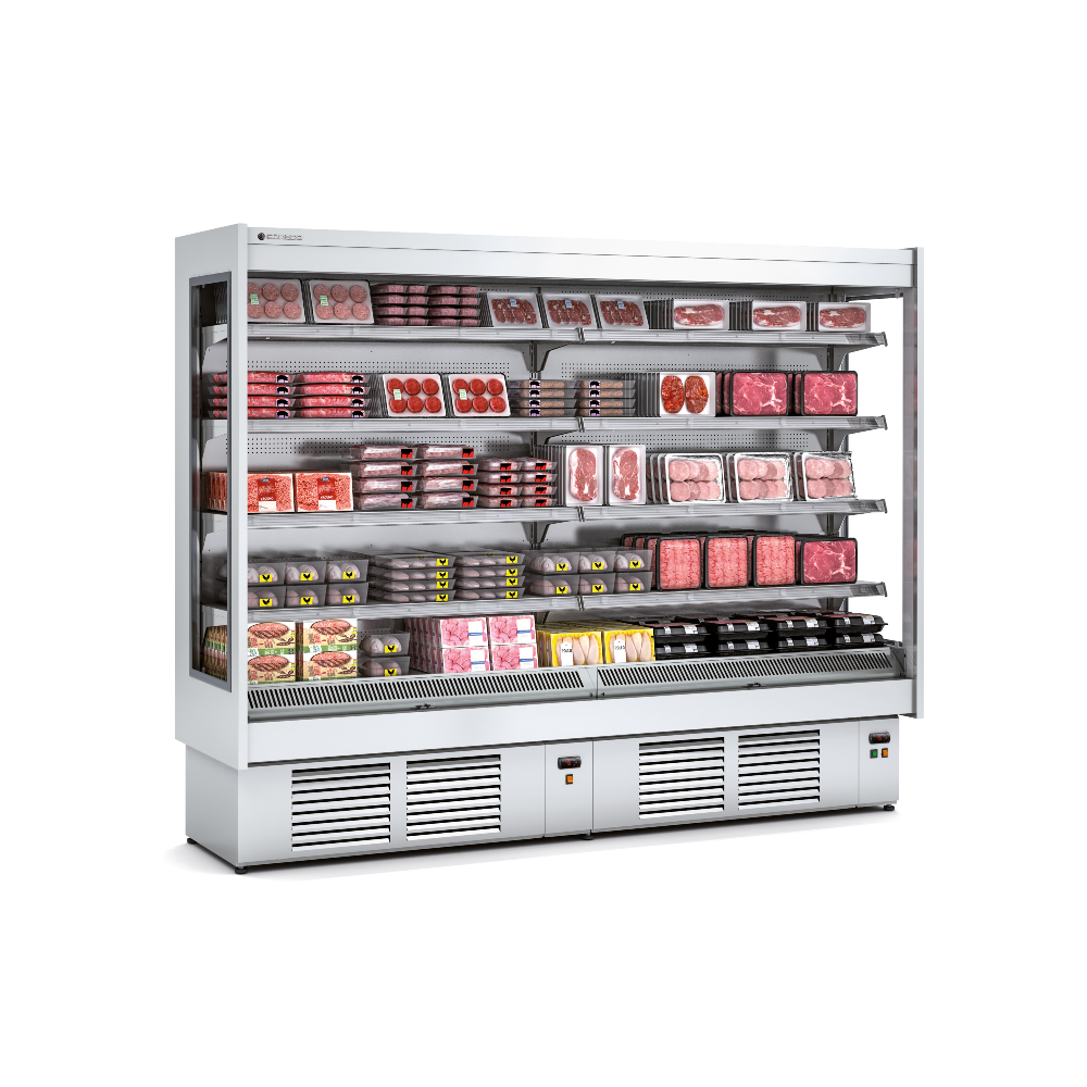 Coreco CDS3-M Refrigerated Multideck Display Self Service Open Fronted with Night Blind