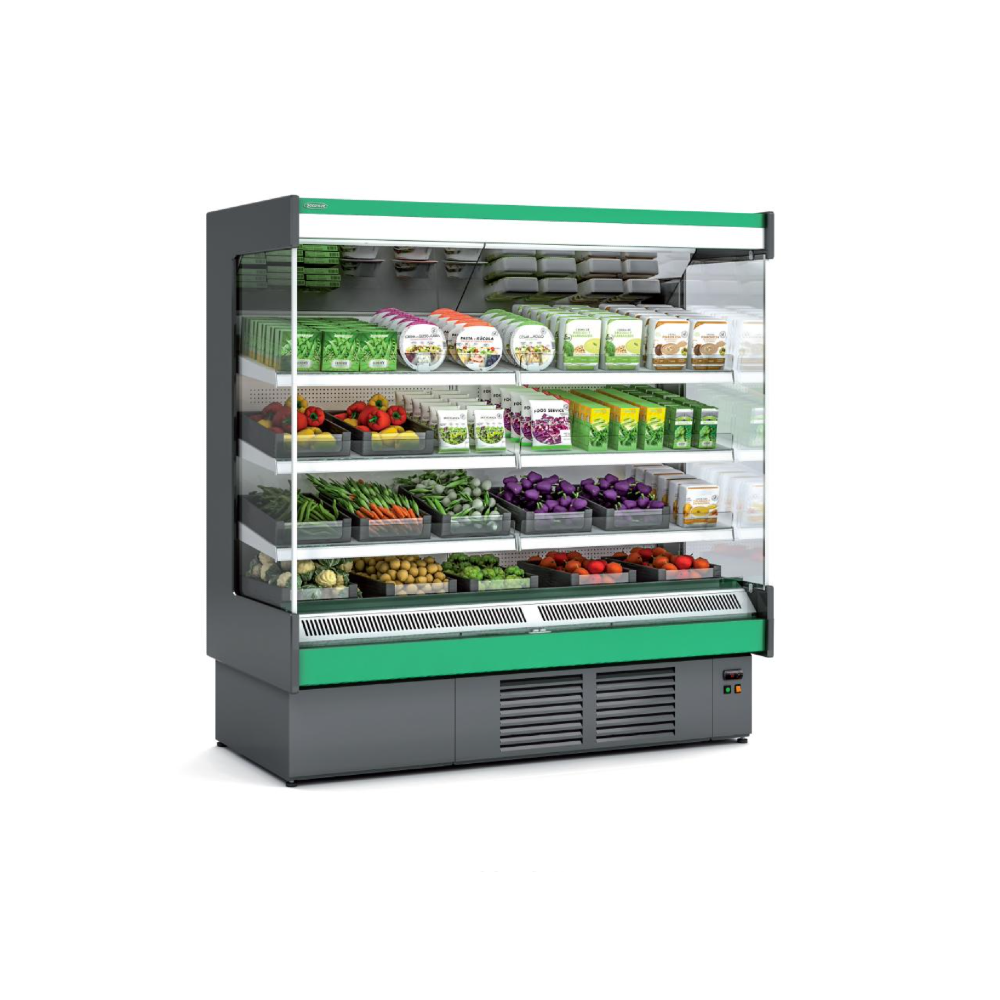 Coreco CDS3-H1 Refrigerated Fruit and Vegetables Multideck Display Self Service Open Fronted with Night Blind