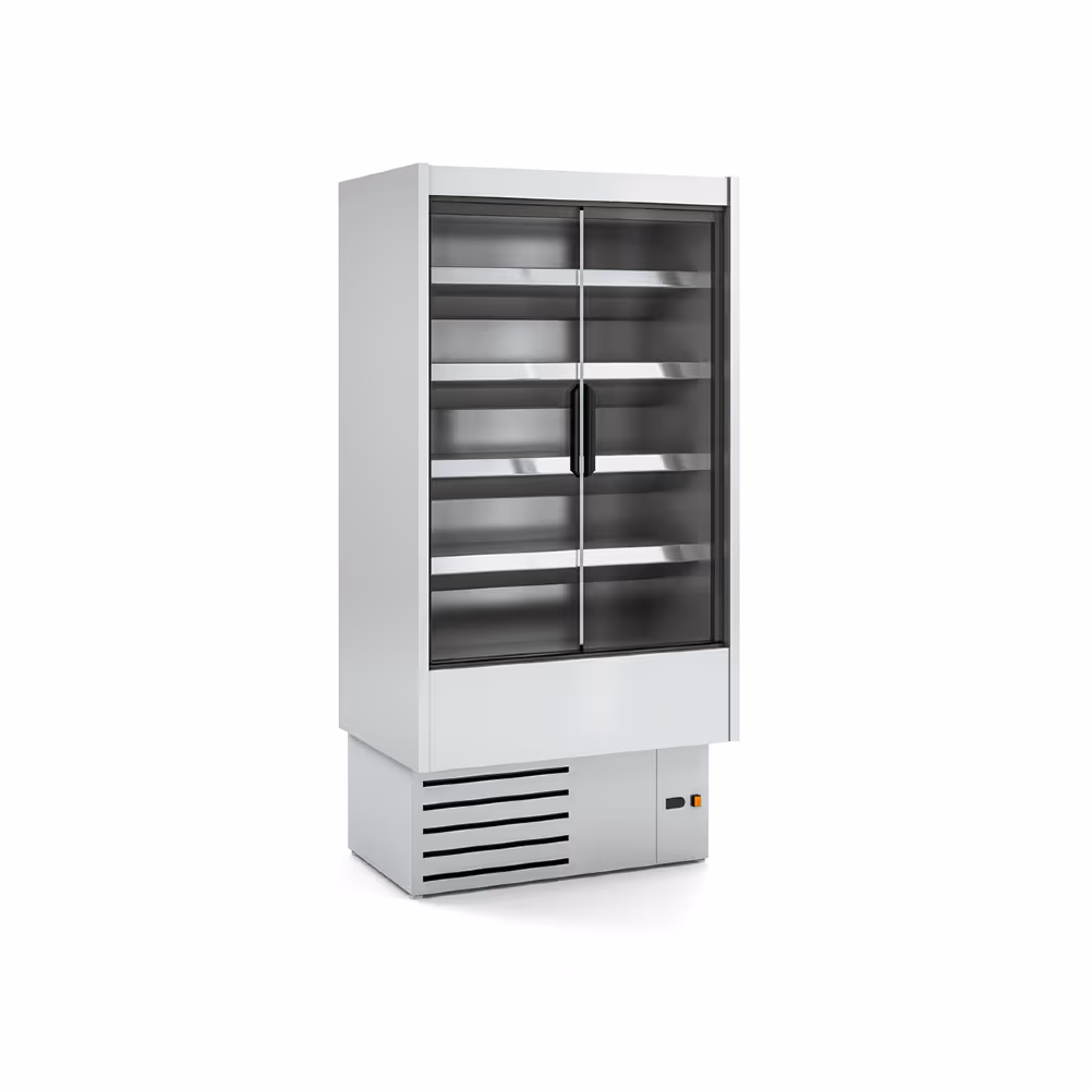 Coreco CDG0-I-M Refrigerated Stainless Steel Multideck Display Self Service with Glass Doors