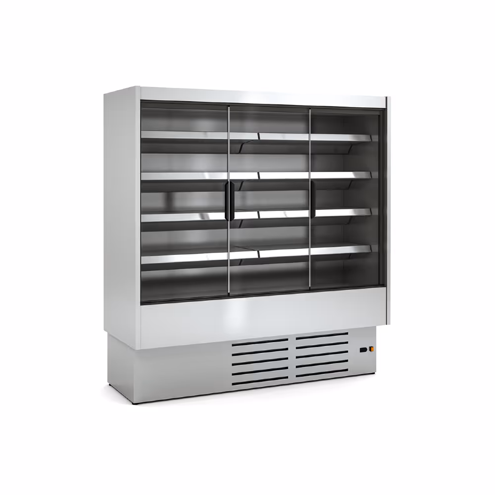 Coreco CDG0-I-M Refrigerated Stainless Steel Multideck Display Self Service with Glass Doors