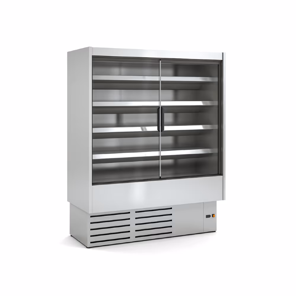 Coreco CDG0-I-M Refrigerated Stainless Steel Multideck Display Self Service with Glass Doors