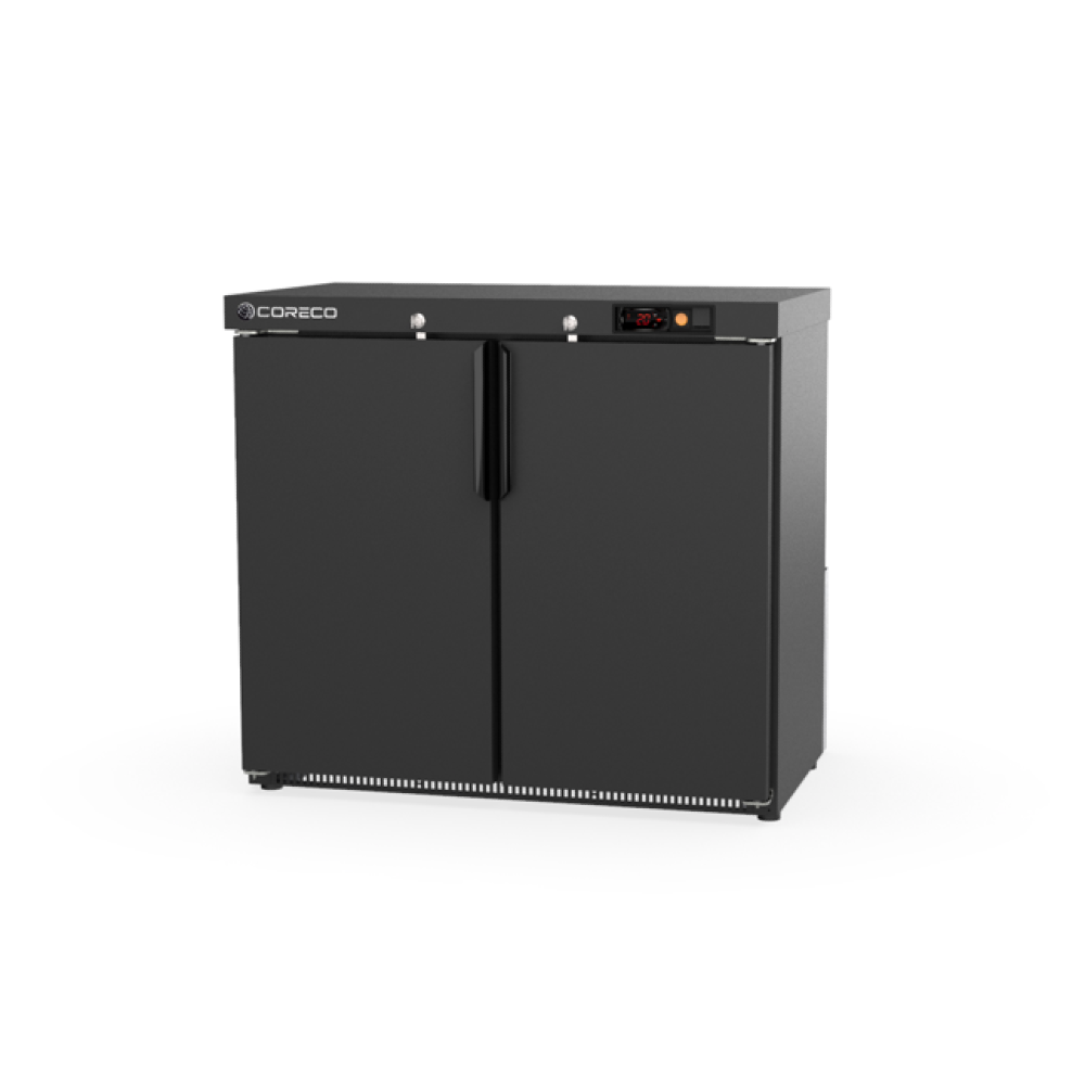 Coreco NRH-L Refrigerated Back Bar Cooler Anthracite Grey with Hinged Solid Doors