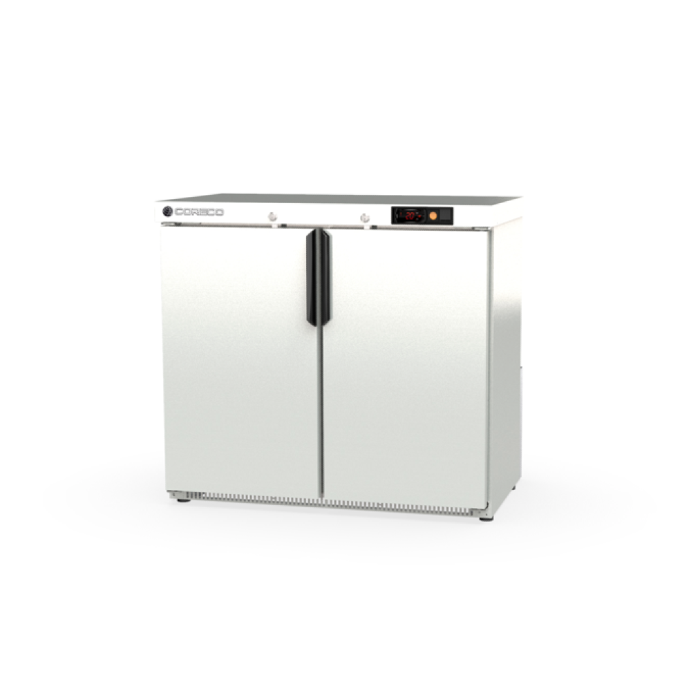 Coreco NRH-LI Refrigerated Back Bar Cooler Stainless Steel with Hinged Solid Doors