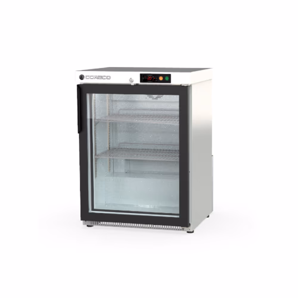 Coreco ERH-LI Back Bar Display Cooler Stainless Steel with Hinged Glass Doors