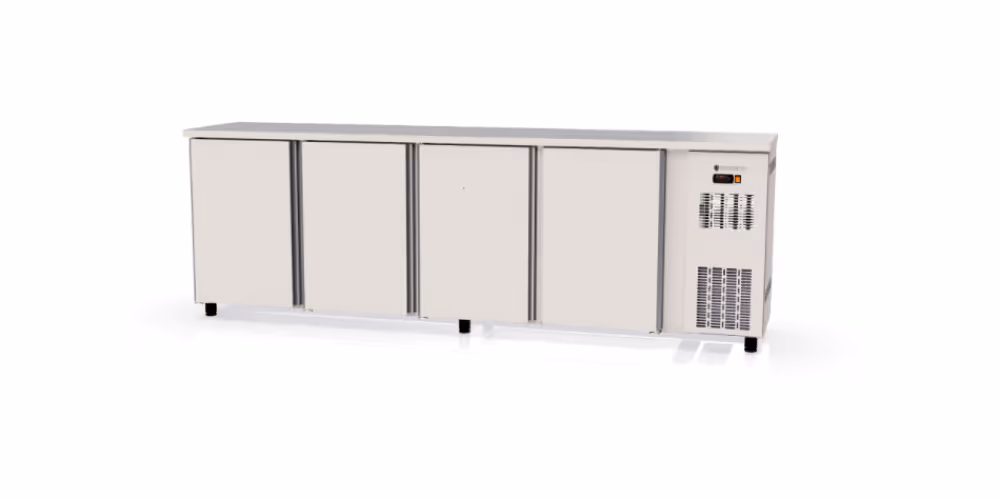 Coreco SBI Back Bar Fridge Counter Stainless Steel with Hinged Solid Doors