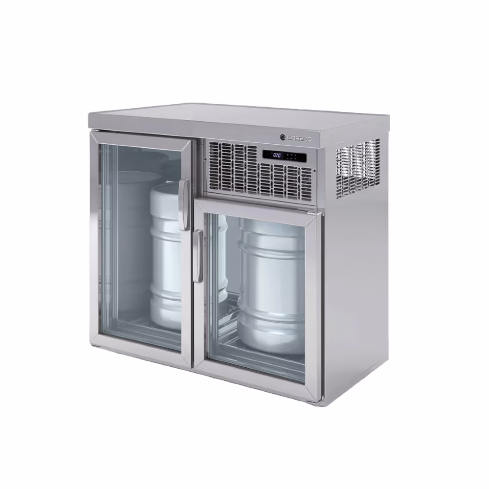 Coreco EBV Keg Cooler Open Rear Side with Glass Doors