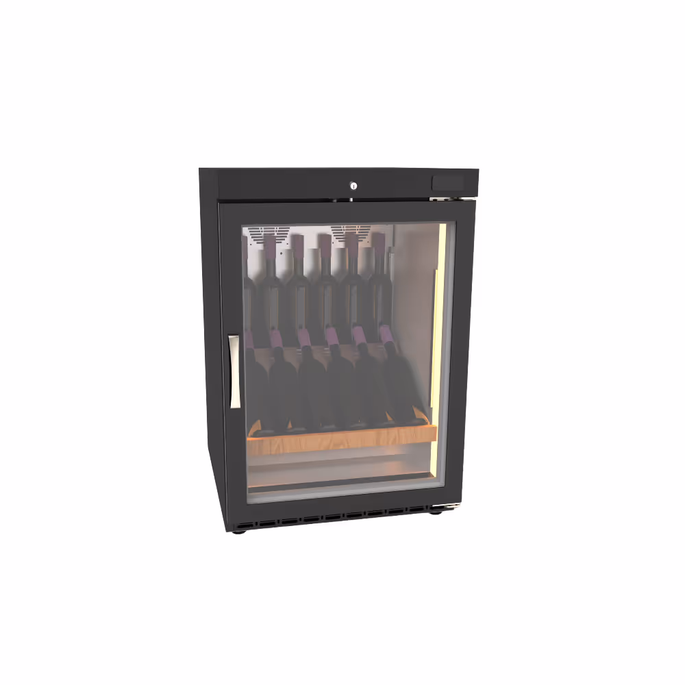 Coreco DAW-200 Wine Display Cooler Countertop Black with Glass Door