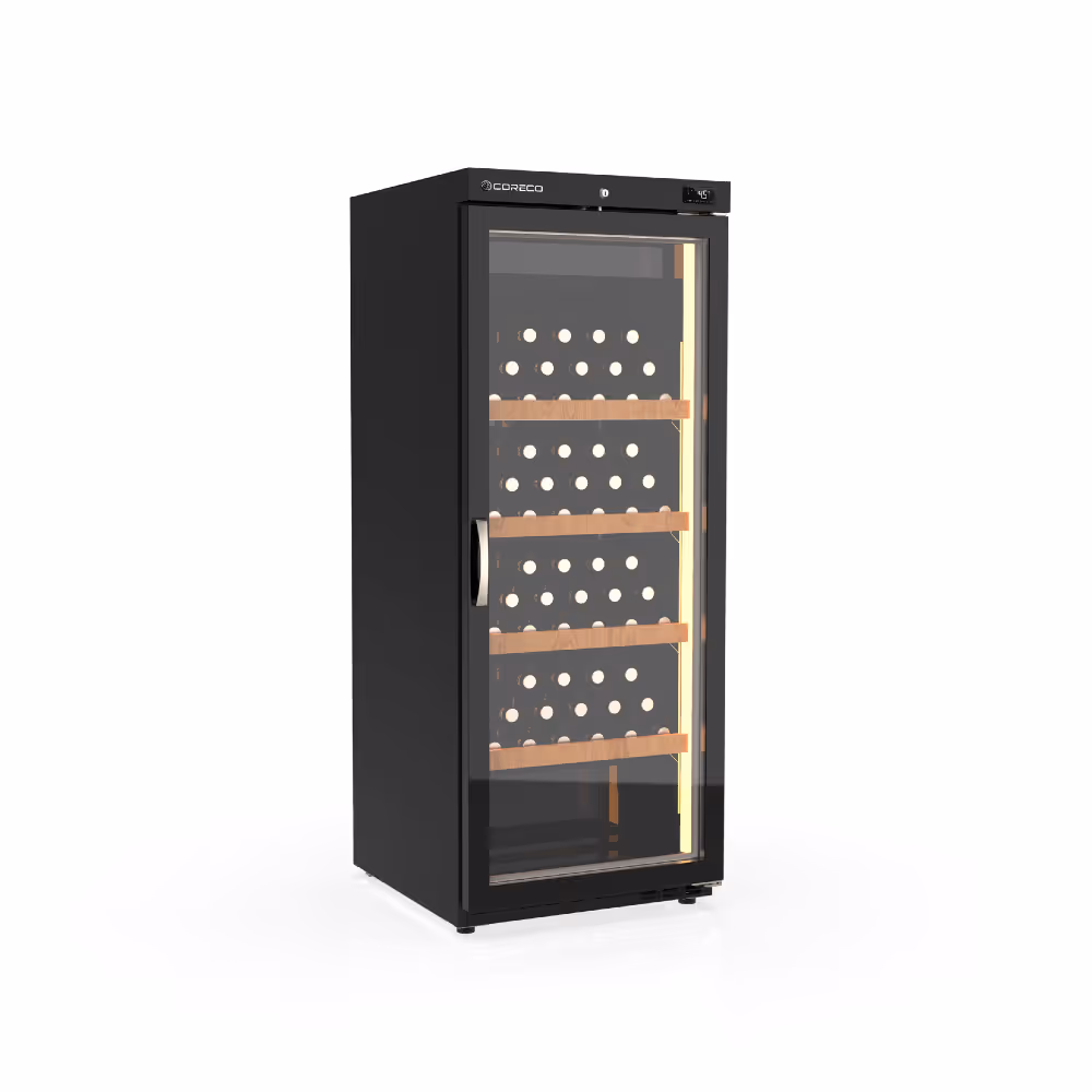 Coreco DAW-400 Wine Display Cooler Black with Glass Door