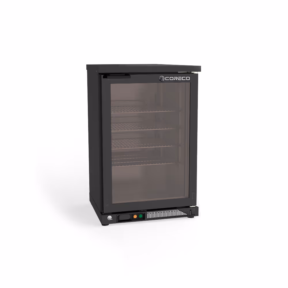 Coreco ERHW-L Back Bar Wine Display Cooler Anthracite Grey with Hinged Glass Doors