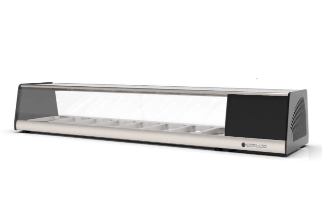 Coreco BPC-I Refrigerated Tapas Display GN 1/3-40 with Straight Glass