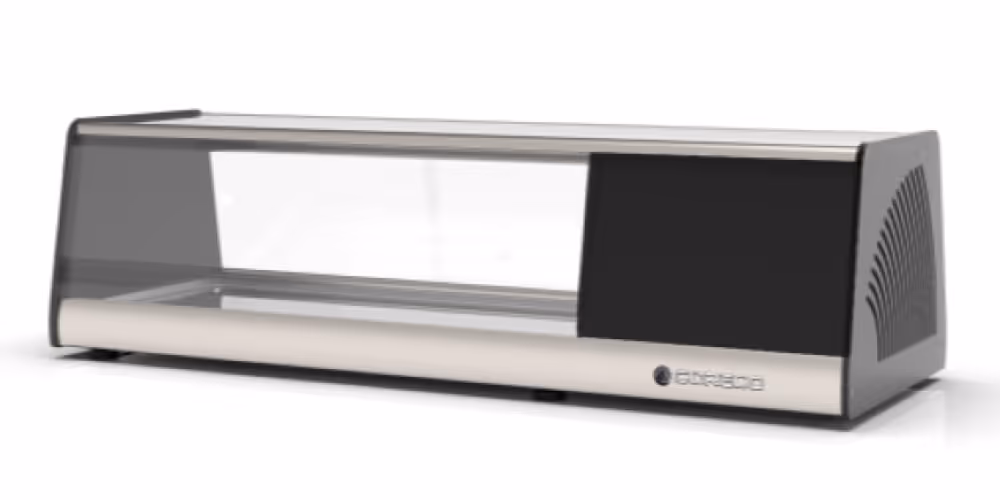 Coreco BPL-I Refrigerated Tapas Display Stainless Steel Base with Straight Glass