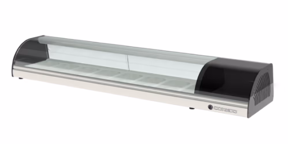 Coreco BCC-I Refrigerated Tapas Display GN 1/3-40 with Curved Glass