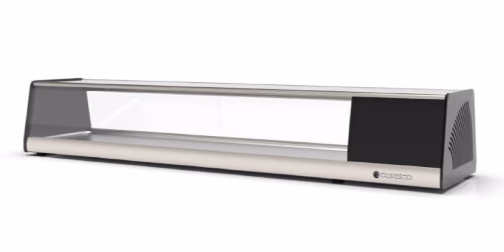 Coreco BPL-I Refrigerated Tapas Display Stainless Steel Base with Straight Glass