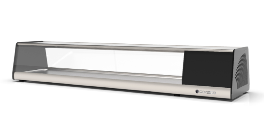 Coreco BPL-I Refrigerated Tapas Display Stainless Steel Base with Straight Glass
