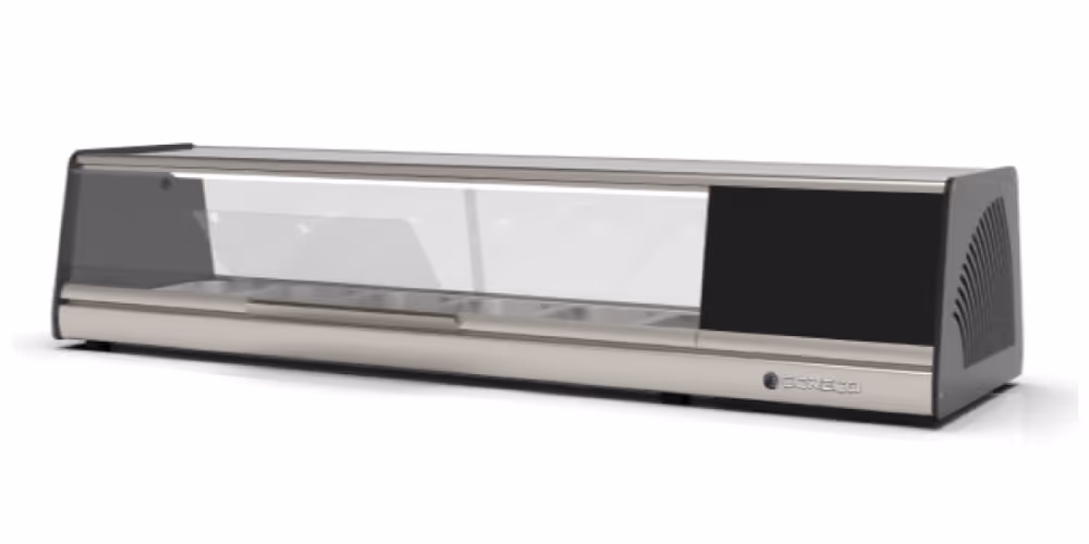Coreco BPCA-I Refrigerated Tapas Display GN 1/3-40 Straight Glass with Front Opening