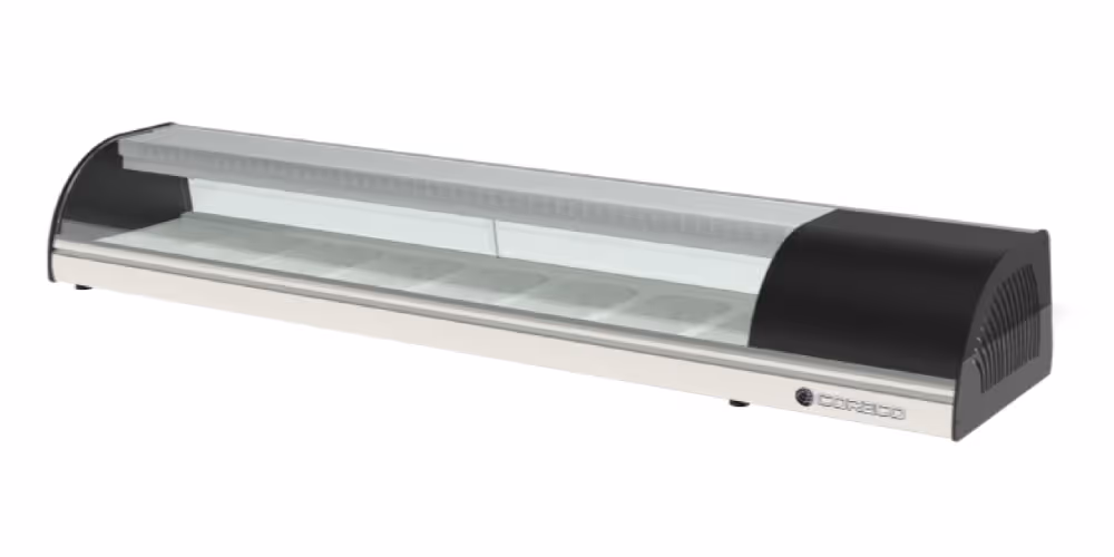 Coreco BCCS-I Refrigerated Sushi Display GN 1/3-40 with Curved Glass