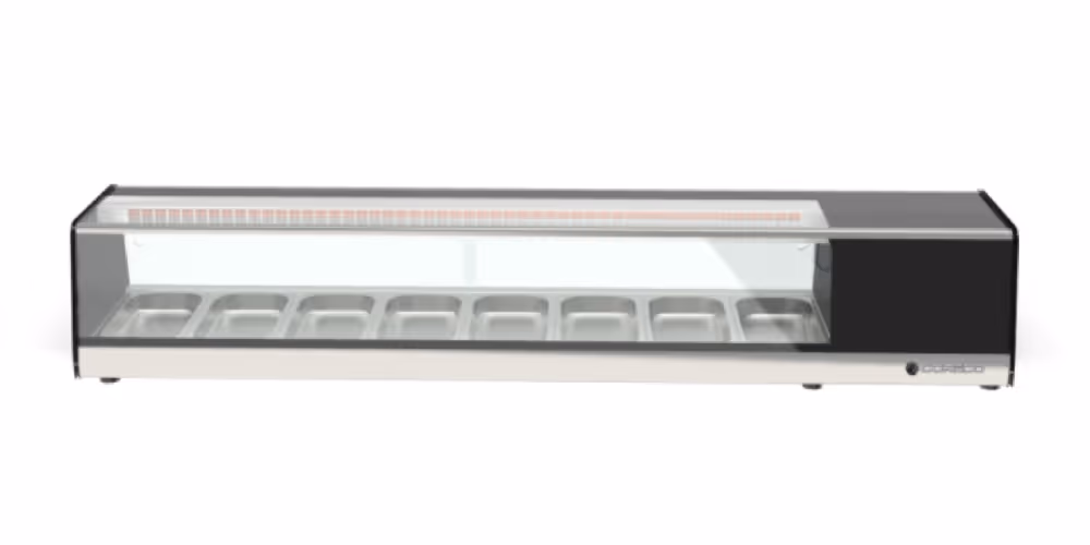Coreco BPCS-I Refrigerated Sushi Display GN 1/3-40 with Straight Glass