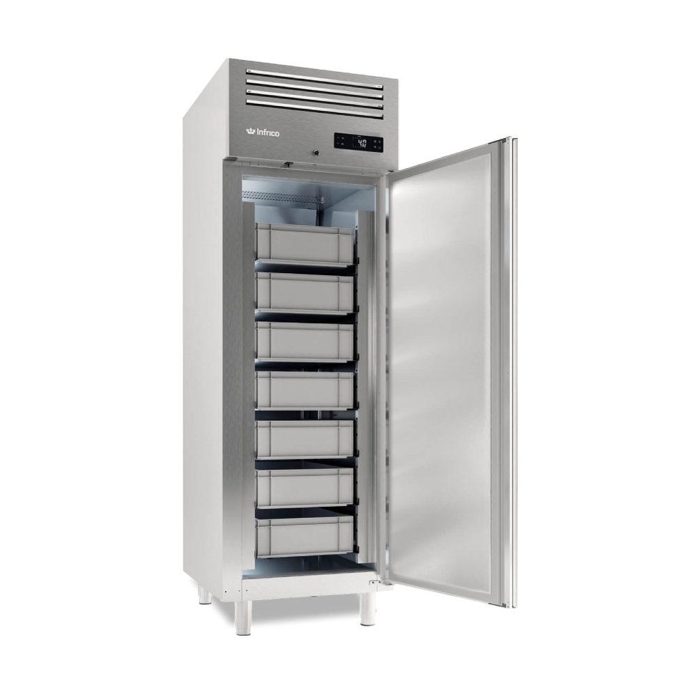 Infrico AGB701 Fish Slimline Fridge Upright Solid Single Door