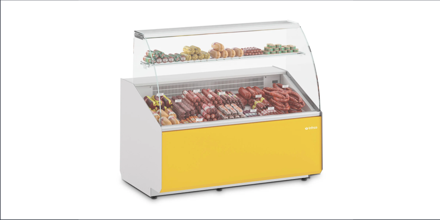 Infrico Juliet Serve Over Counter Curved Glass Static Evaporator Plug In