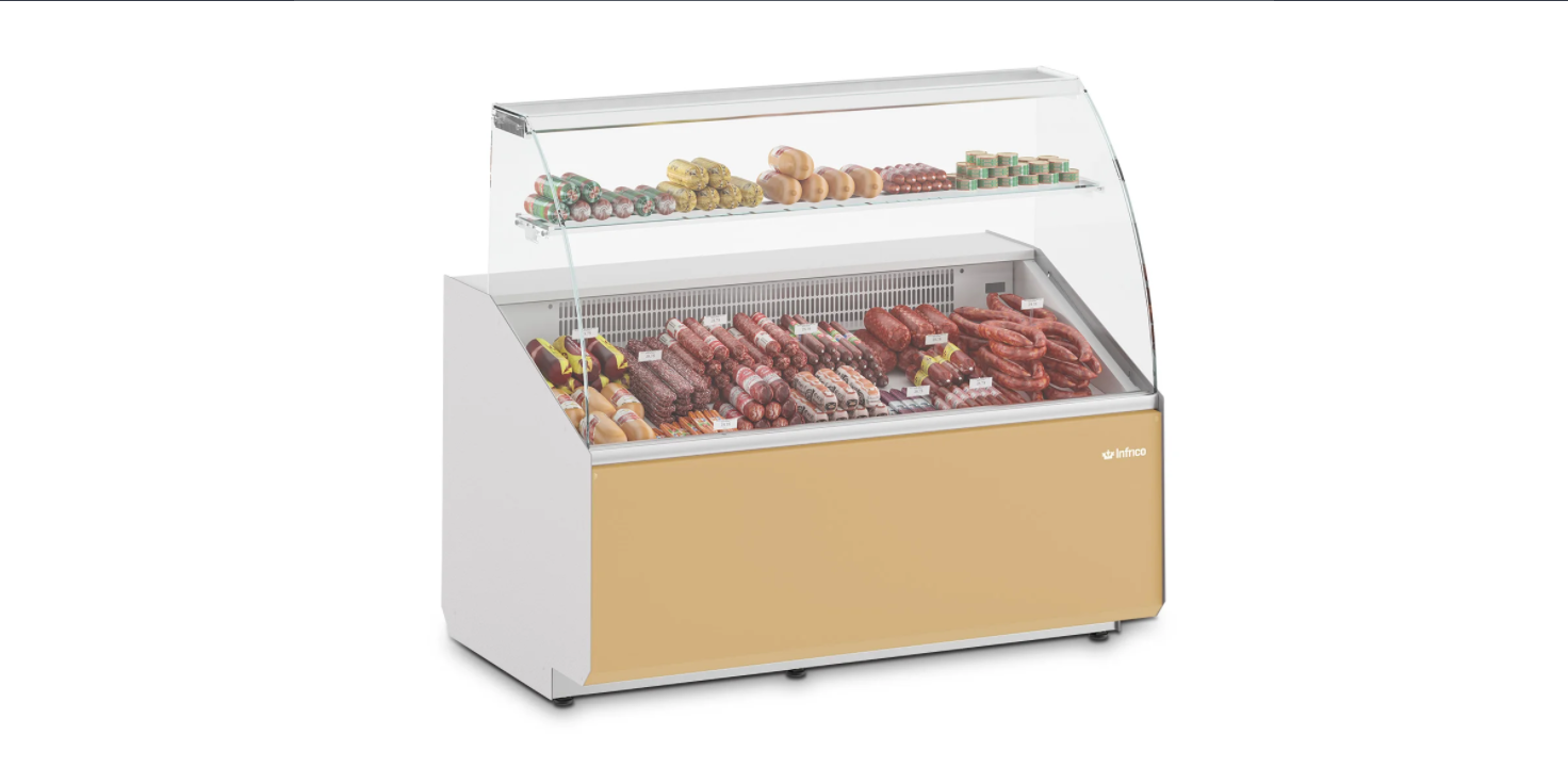 Infrico Juliet Serve Over Counter Curved Glass Static Evaporator Plug In