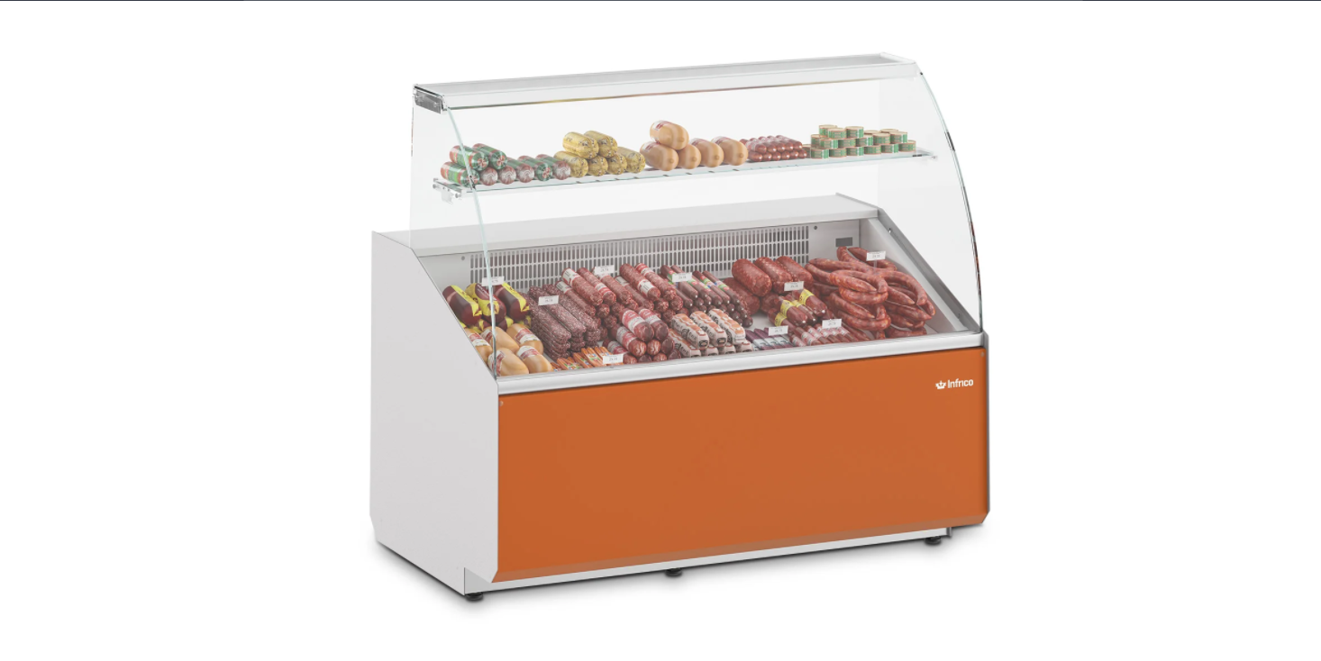 Infrico Juliet Serve Over Counter Curved Glass Static Evaporator Plug In