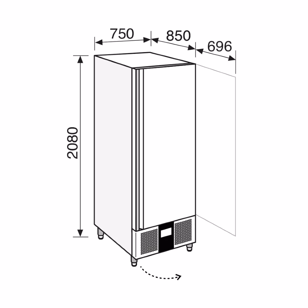 Everlasting MASTER GN2/1 Fridge Upright Solid Door