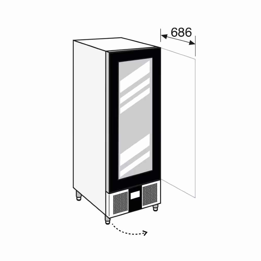 Everlasting MASTER GN2/1 Freezer Upright Glass Door