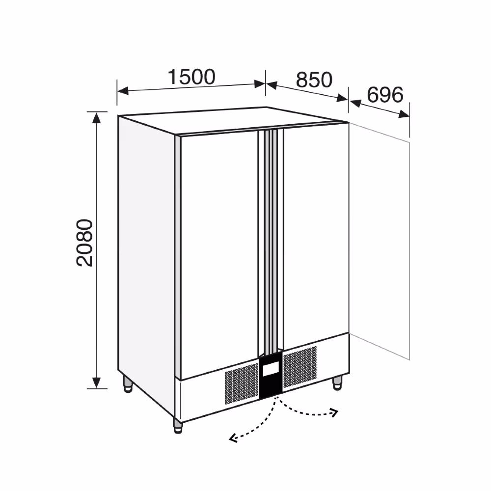 Everlasting MASTER GN2/1 Freezer Upright Double Solid Door