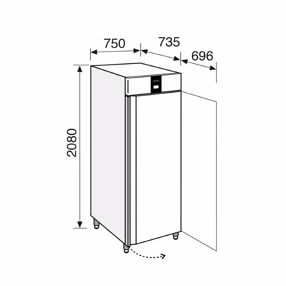 Everlasting CLASSIC 600 Fridge Upright Solid Door