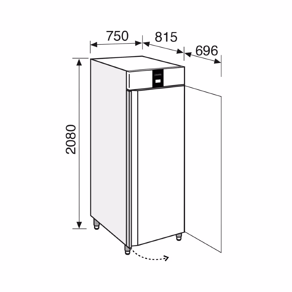 Everlasting PROFESSIONAL GN2/1 Freezer Upright Solid Door