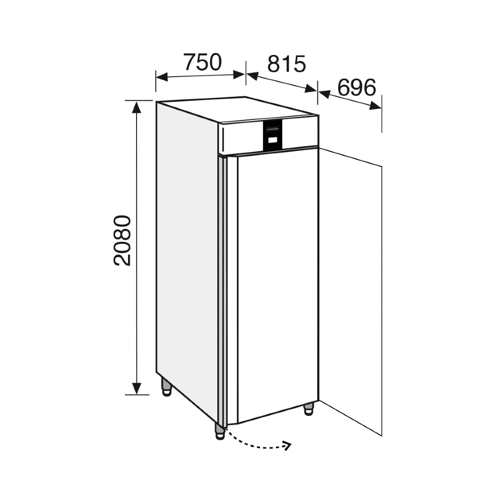 Everlasting PROFESSIONAL GN2/1 Freezer Upright Solid Door