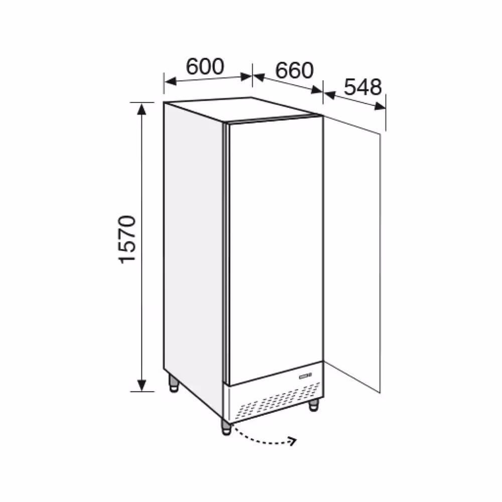 Everlasting FISH Fridge Upright Solid Door