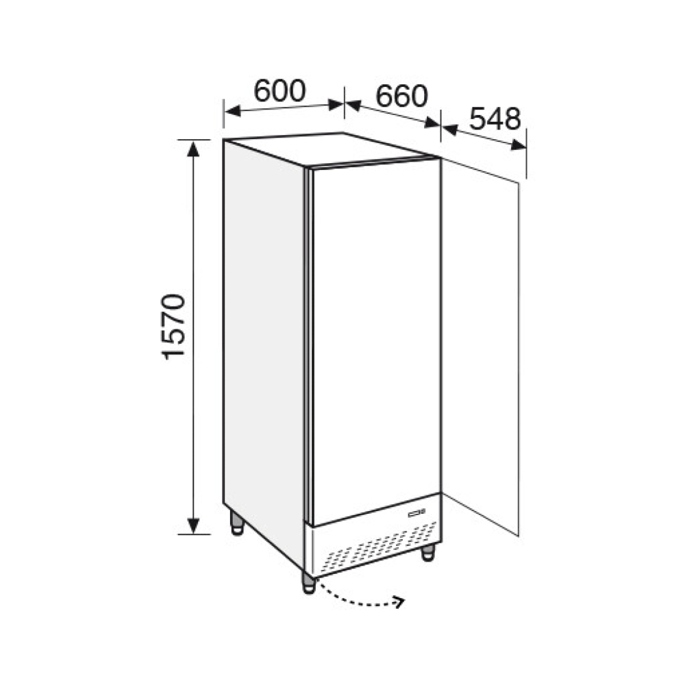 Everlasting FISH Fridge Upright Solid Door